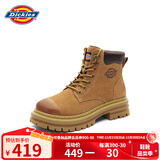 Dickies女士马丁靴高帮时尚情侣靴百搭工装靴女 土黄 男女款-40 