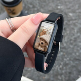 SAE 智能手表男女学生时尚款运动手表多功能心率血压睡眠监测电子表适用于安卓ios手机生日礼物 TZ02炫酷黑【新增自定义表盘+心率血压】