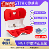 NGTstyle护腰坐垫办公室靠垫久坐神器人体工学靠背学生儿童坐姿椅ngt 中国红·升级成人款【80-120斤适用】