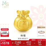 周生生黄金转运珠福袋足金情侣手串不含红绳手链89197C定价