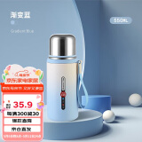 贝瑟斯小钢炮保温杯男女生不锈钢泡茶带盖高档茶水分离罗马杯蓝色550ml