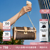 菲安妮（FION）波士顿包锁扣女士包包斜挎包时尚单肩包520情人节礼物