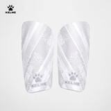 卡尔美（KELME）足球护腿板比赛训练护小腿减震加厚插板专业护具 白灰 M