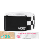 VANS范斯官方 男子腰带（1473mm*38mm）棋盘格休闲运动 黑白格纹 均码