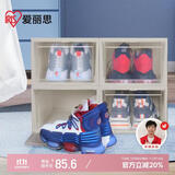 爱丽思（IRIS）塑料鞋盒透明大号AJ球鞋鞋柜防尘防潮鞋架可叠加鞋子收纳盒 4个装