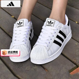 阿迪达斯 （adidas）三叶草男鞋女鞋2025夏季新款情侣金标贝壳头运动时尚潮流休闲板鞋 白色黑标/经典贝壳头/女款 36