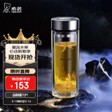希诺（HEENOOR） 双层玻璃杯男士办公高档送礼礼盒泡茶滤网耐高温大容量商务水杯 经典-小容量 265ml