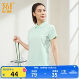 361°运动翻领t恤2025年春夏季新款休闲透气短袖情侣POLO衫开学季 【女款】微波绿 2XL