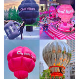 舒佩大型网红充气热气球气模美陈卡通定制户外露营火山热气球网红 6米网红气球+灯光+内置风机