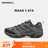 迈乐（Merrell）男女款户外越野徒步鞋MOAB GTX防水透气防滑抓地耐磨登山鞋 J035799灰-3 GTX男款 42