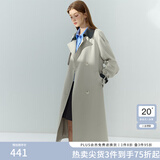 范思蓝恩超好看气质撞色领韩系休闲风衣外套女春秋季中长款3288 卡其色（短款） XXS