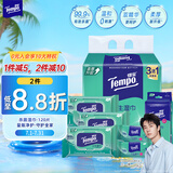 得宝（TEMPO）杀菌湿巾 40片*3包+8片*6包 杀菌率99.9% 温和不刺激 湿纸巾