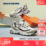 斯凯奇（Skechers）黑白金熊丨男女同款老爹鞋复古熊猫鞋情侣校园风潮流增高运动休闲 【男款】白色/浅灰色/WLGY(白金) 42