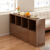 礼想木实木芯书柜储物柜一体靠墙收纳柜客厅储物矮柜卧室床边柜家用书柜 密度板【亏本冲销量】胡桃色80