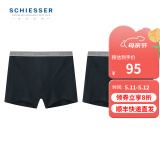 Schiesser舒雅男士内裤舒美棉中腰透气平角裤【2条装】E5/20028T E5/20028T宝蓝7800 L