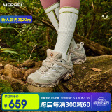 迈乐（Merrell）官方店男女款户外登山徒步鞋减震MOAB 3迈越者轻量防滑耐磨透气 J035894白灰米（女） 37