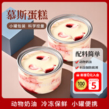 第戎油画慕斯小罐子蛋糕甜品冰淇淋口感草莓芝士奶油100g*2盒       