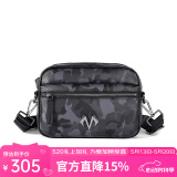BABAMA【生日礼物】男士单肩包迷彩大容量挎包多功能斜挎包邮差包 黑色