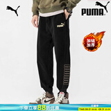 彪马（PUMA）男裤 新款裤子男针织长裤宽松透气卫裤休闲健身跑步黑色运动裤 848257-01/金标-加绒保暖 XL 推荐体重160-180斤