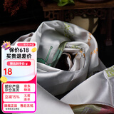 艺巅吉彩 五色哈达藏族 蒙古族藏饰真丝提花八吉祥哈达 长2.5米 6色可选 银白色