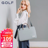 高尔夫（GOLF）电脑包女14英寸手提苹果笔记本华为单肩斜挎包商务公文包女通勤