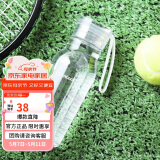 乐扣乐扣（LOCK&LOCK）夏季运动水杯简约塑料杯户外便携水壶男女学生杯子白色350ML