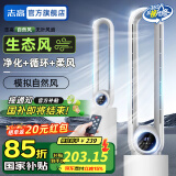 志高（CHIGO）【国家补贴】电风扇无叶风扇落地扇家用塔扇直流变频UV灭菌智能遥控定时母婴立式大风力加湿 【负离子】3档风+广角送风+24H定时