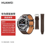 华为手表表带适用于watch3/GT/GT2/Pro真皮运动氟橡胶表带男女款时尚商务穿戴配件 华为表带 真皮深棕色  （22mm口径）简装 watch3/GT/GT2/Pro