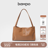 半坡饰族（bampo）【李梦同款】女包包新款福瑞方方包头层牛皮单肩斜挎包520礼物 枇杷棕【葫芦专属五金】