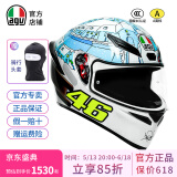 AGV K1S头盔K1摩托车机车全盔四季通用全覆式跑盔男女广角通风透气3C K1S-ROSSI WIN TEST 2017 XL（适合59-61头围）