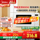 美的（Midea）变频小清新微波炉 液晶屏幕 磨砂面板 小型20L家用 匠心工艺（PM2002）