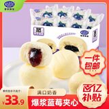 港荣蒸蛋糕蓝莓800g纯蛋糕小面包零食早餐中西式糕点心节庆礼品物盒箱