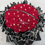 百花馆鲜花速递99朵玫瑰花束真花生日礼物送女友表白求婚同城配送小时达 【一辈子就爱你】199朵|dy186