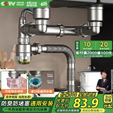 四季沐歌（MICOE）厨房洗菜盆下水管配件水槽水池下水器双槽洗碗池管道套装