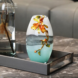 南初先生珐琅彩素澜浮香花瓶摆件花器客厅书房卧室插花轻奢高级感乔迁送礼