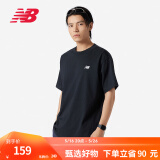 NEW BALANCE NB 官方短袖T恤男款运动休闲百搭纯色打底圆领上衣 BK MT41509 2XL