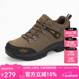 骆驼（CAMEL）户外登山鞋男 耐磨徒步鞋牛皮户外鞋 A63202a6015 棕色 38