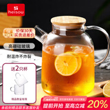 heisou 北欧耐热玻璃花茶壶围炉煮茶蜡烛加热花茶壶1800ml C1802