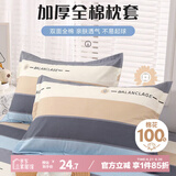 艾薇枕头套枕套一对纯棉家用全棉单人枕套枕芯套 罗马时代 48*74cm