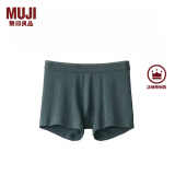 无印良品（MUJI）男式 莱赛尔 前封口 平角内裤 裤头四角裤 卡其绿2A 1条 XL （180/92A）