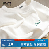 雪中飞白色短袖t恤女2025新款夏季纯棉宽松半袖女士简约休闲超好看上衣 白色|8162-17018F (女款) L