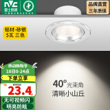 雷士（NVC） led射灯防眩铝材筒灯天花灯服装店背景墙展厅嵌入式孔灯走廊灯 5W铝材三色 砂银 开孔75-85mm