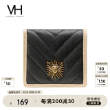 VANESSA HOGAN VH女包撞色短款钱包多卡位钱夹精致零钱包送女友生日礼物送女友