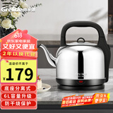 格来德 （Grelide）电热水壶烧水壶304不锈钢热水壶4.2-6L升大容量家用防干烧电水壶自动断电开水壶 6L 加厚款分体式-160S