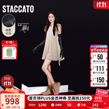 思加图【杨幂同款】冬季新款火星电音马丁靴加绒厚底短靴女靴ESE02DD5 火星咖（单里） 38