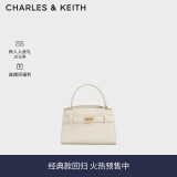 CHARLES&KEITH鳄鱼纹凯莉包手提斜挎婚包包女包生日母亲节礼物CK2-50270880-1 Ivory象牙色 S