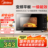 美的（Midea）家用变频微波炉 易清洁大平板底盘  智能菜单 20L小型迷你家用微波炉一级能效 易清洁内胆