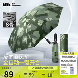 蕉下（beneunder）全自动雨伞三折防风加固折叠8骨伞深丛绿
