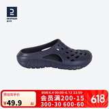 迪卡侬（DECATHLON）游泳男士凉鞋沙滩拖鞋洞洞鞋外穿NABD2027999深蓝色网格款41码