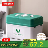 JEKO&JEKO家庭医药箱大号大容量家用药箱药品收纳盒药盒 绿色